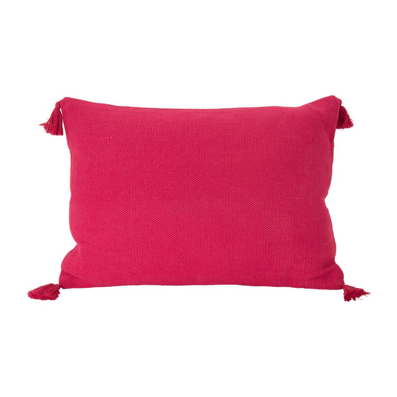 Sierkussen met kwast - roze - 35x50 cm