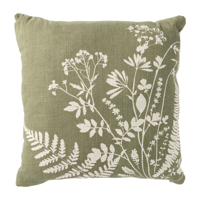 Sierkussen bloemenweide - groen - 45x45 cm