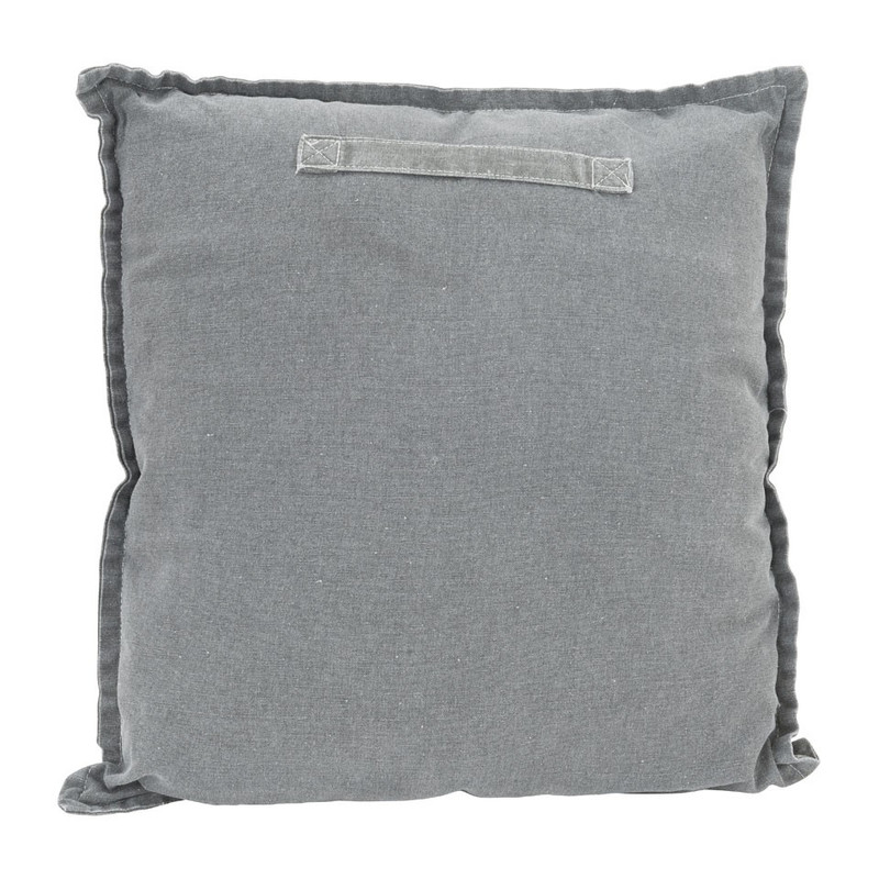 Sierkussen stonewashed - grijs - 45x45 cm