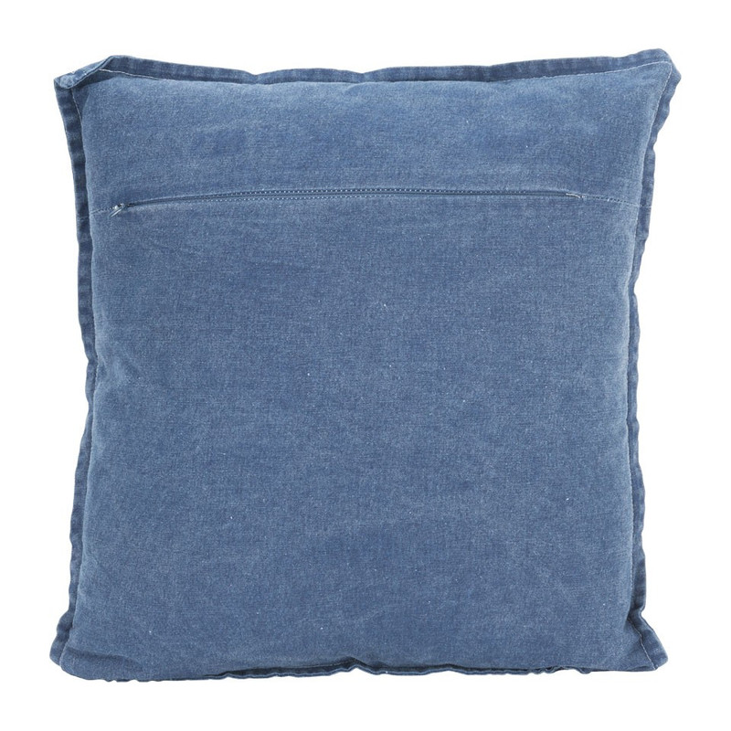 Sierkussen stonewashed - blauw - 45x45 cm