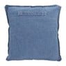 Sierkussen stonewashed - blauw - 45x45 cm