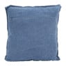 Sierkussen stonewashed - blauw - 45x45 cm