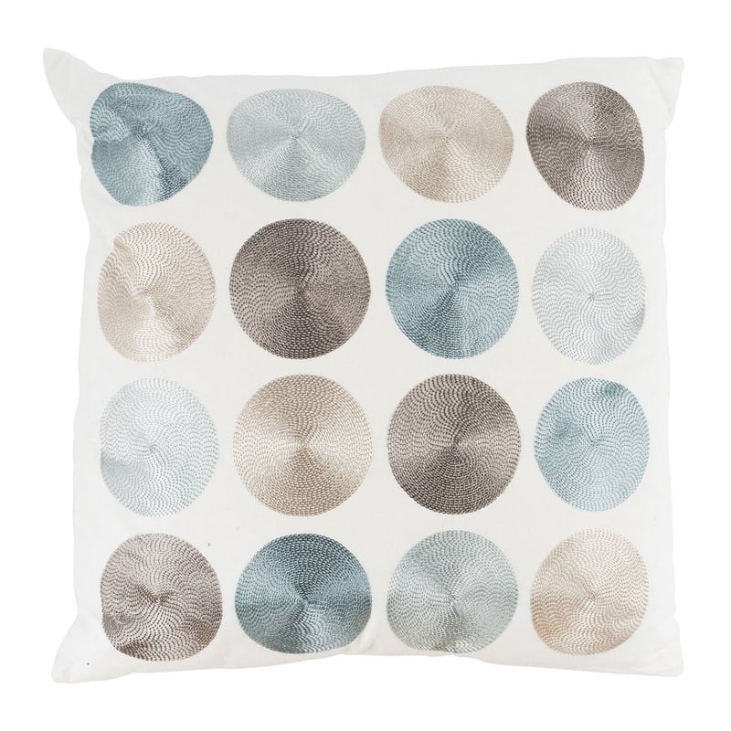 Kussen stip geborduurd – metallic - 45x45cm