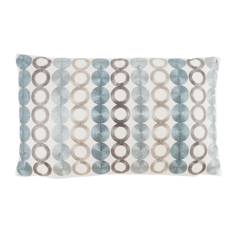 Kussen stip geborduurd – metallic - 30x50cm