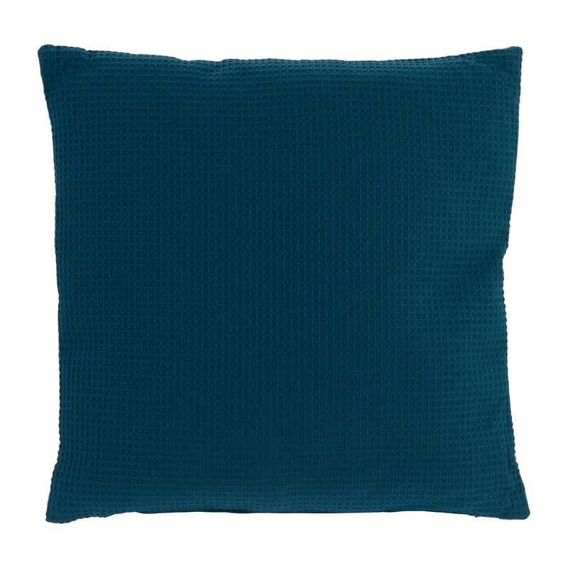 Sierkussen wafel - blauw- 40x40 cm