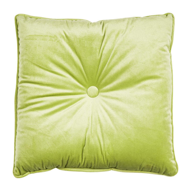 Sierkussen met knoop - groen - 45x45 cm 