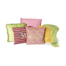 Sierkussen velvet met franjes - groen - 45x45 cm 
