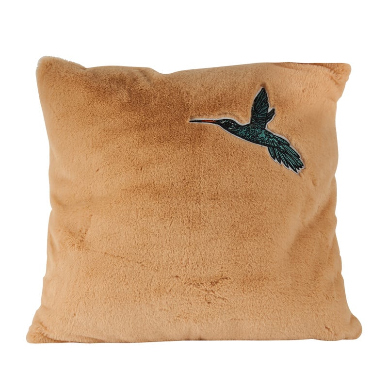 Sierkussen colibri - beige - 45x45 cm 