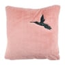 Sierkussen colibri - roze - 45x45 cm 