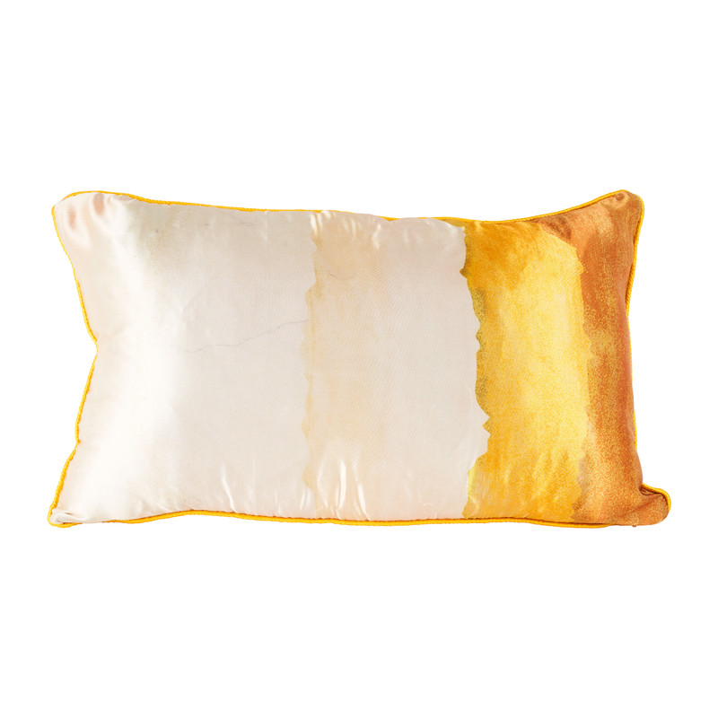 Sierkussen satijn gradient - geel - 30x50 cm 