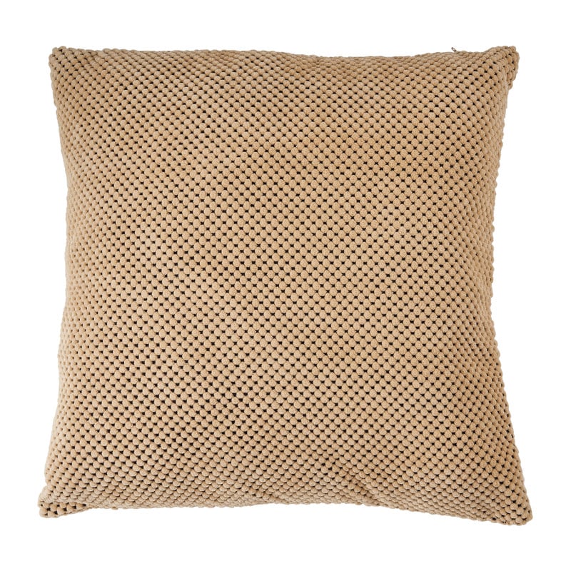 Sierkussen blokje - beige - 45x45 cm 