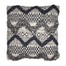 Sierkussen zigzag dessin - blauw- 45x45 cm 