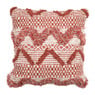 Sierkussen zigzag dessin - rood - 45x45 cm 