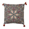 Sierkussen mandala met kwastjes - rood - 45x45 cm
