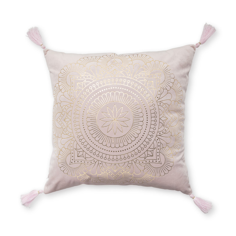 Sierkussen mandala - lichtroze - 45x45 cm 