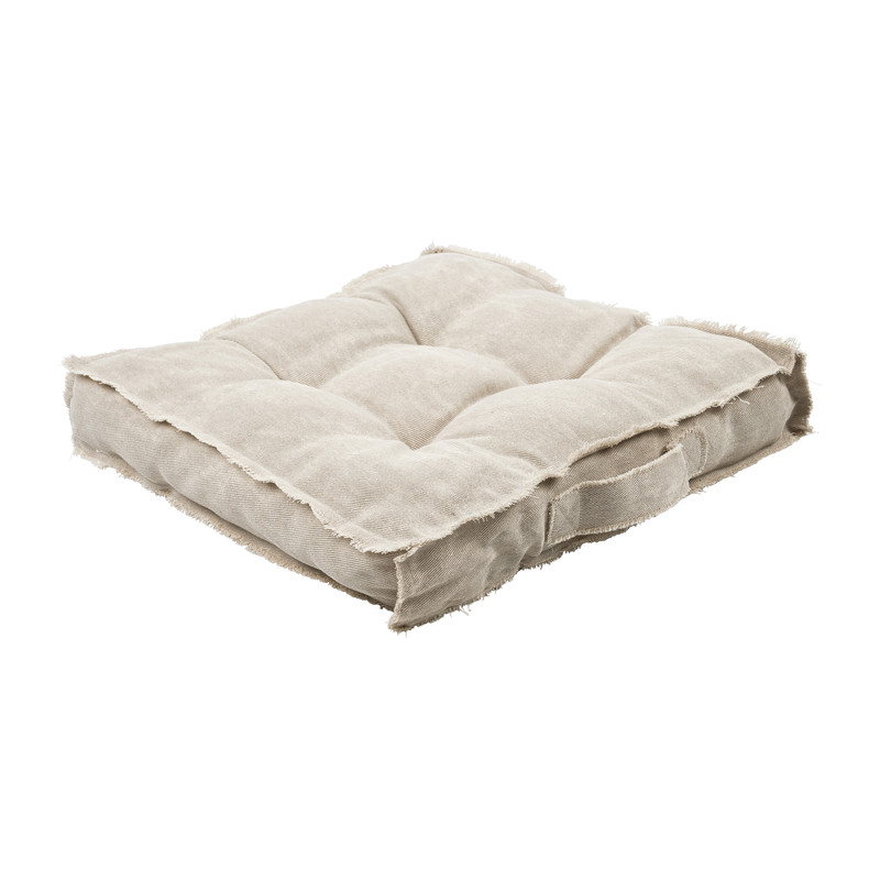 Zitkussen washed - beige - 44x44 cm