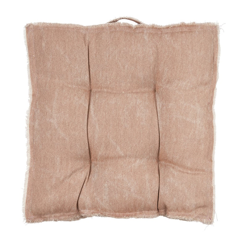 Zitkussen washed - roze - 44x44 cm