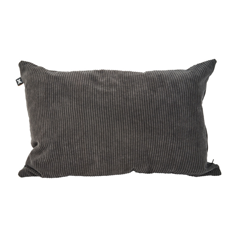 Sierkussen ribbel velours - grijs - 60x40cm