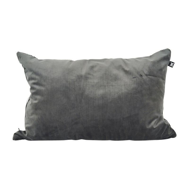 Sierkussen ribbel velours - grijs - 60x40cm