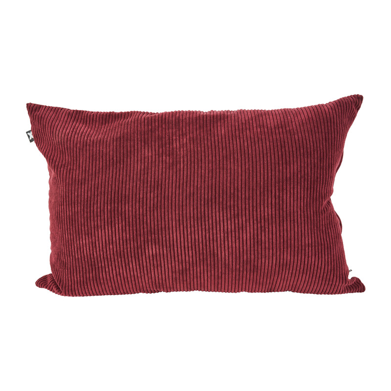 Sierkussen ribbel velours - bordeaux - 60x40cm
