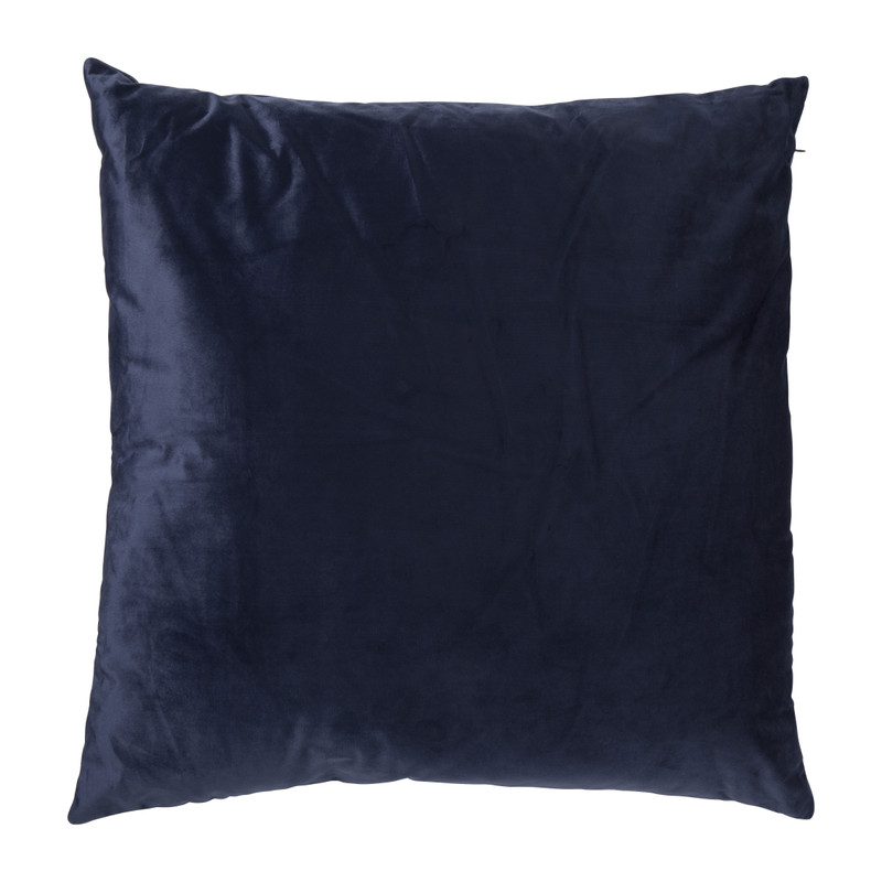 Sierkussen velvet - donkerblauw - 60x60 cm 