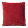 Kussen imitatie bont - rood - 45x45 cm 