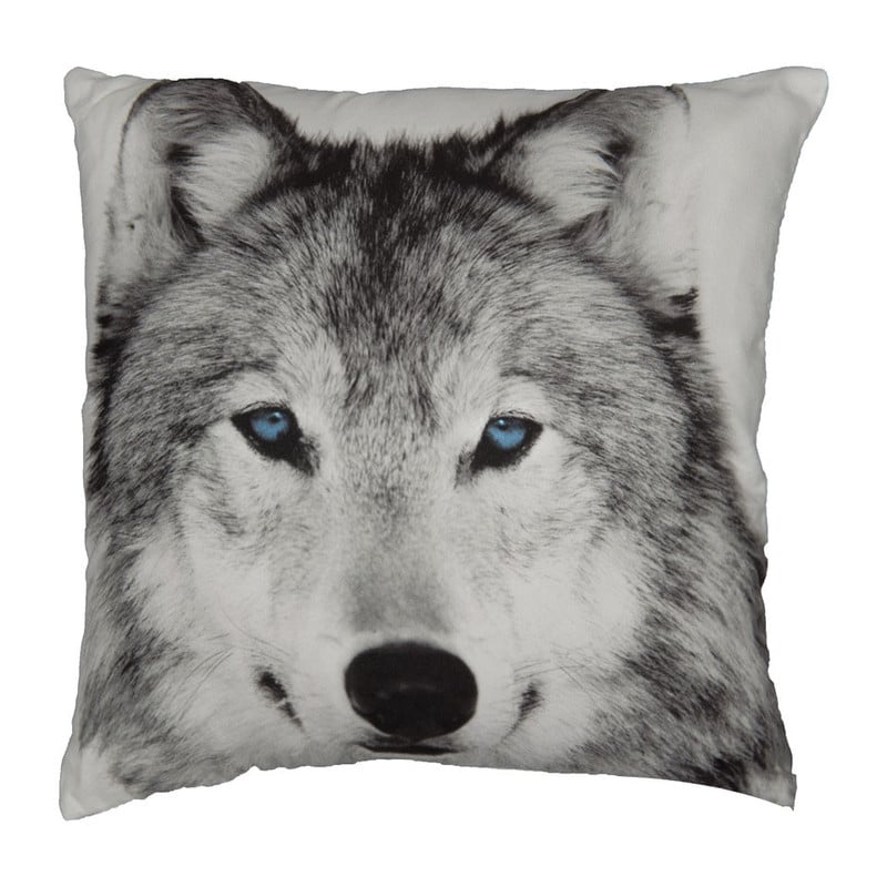Sierkussen dierenprint - wolf