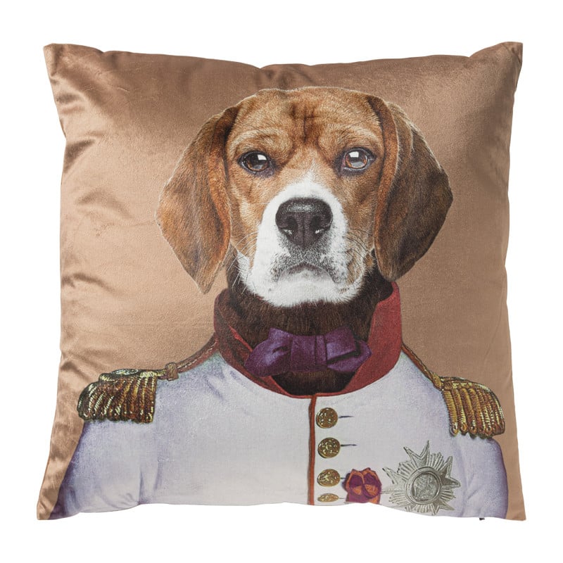 Sierkussen hond - oranje - 45x45 cm