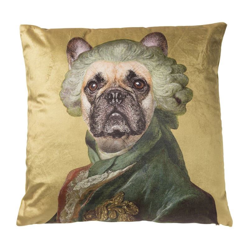 Sierkussen hond - geel - 45x45 cm