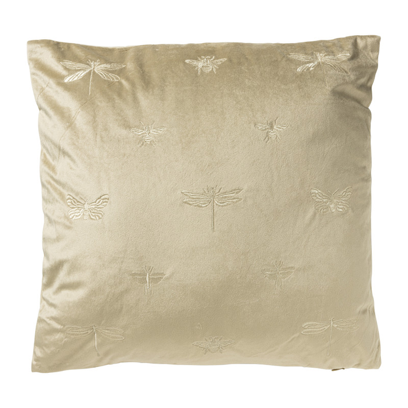 Sierkussen libelle - beige - 45x45 cm