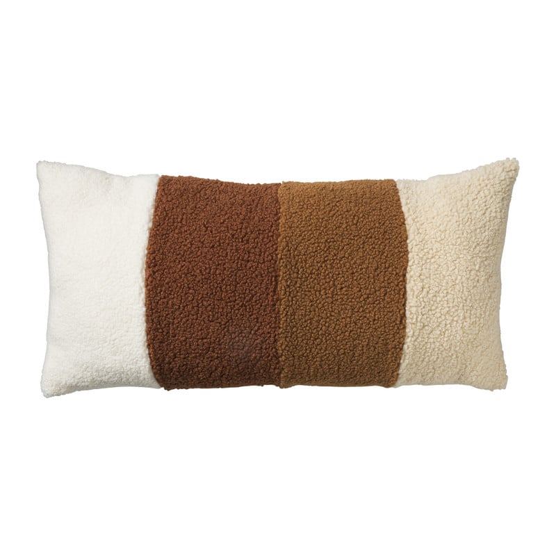 Kussen teddy  - bruin - 30x60 cm 