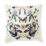 Sierkussen botanische vlinder - wit - 45x45 cm 