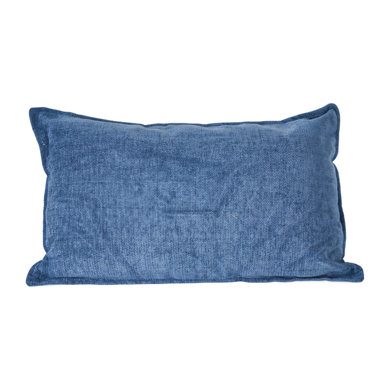 Sierkussen vintage - steenblauw - 30x50 cm