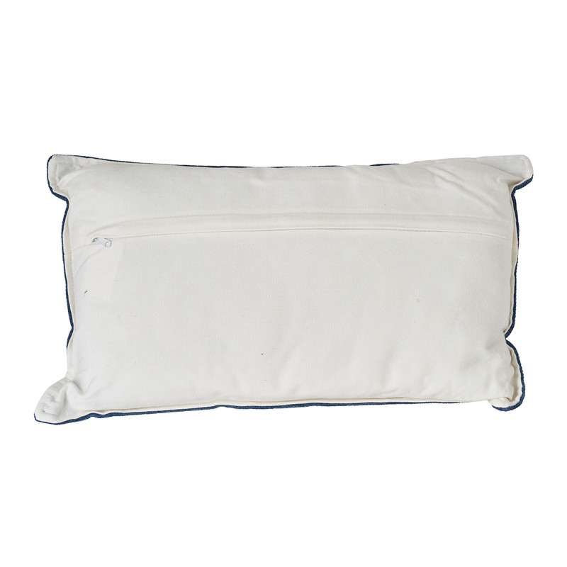 Sierkussen vintage - steenblauw - 30x50 cm