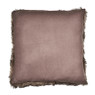 Sierkussen vacht - bruin - 45x45 cm