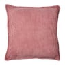 Sierkussen rib met bies - roze - 45x45 cm