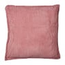 Sierkussen rib met bies - roze - 45x45 cm
