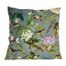 Sierkussen velvet vogel - mintgroen - 45x45 cm
