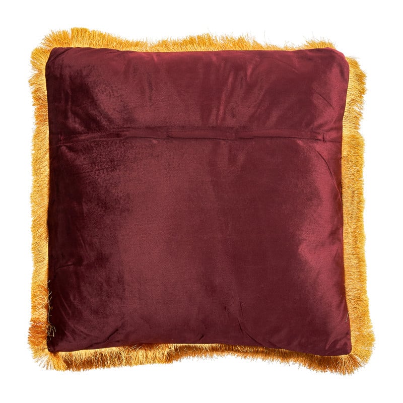 Sierkussen velvet tijger - rood - 45x45 cm
