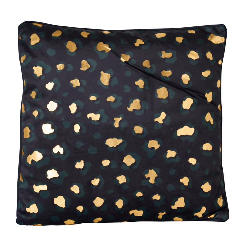 Sierkussen velvet luipaard - groen - 45x45 cm