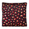 Sierkussen velvet luipaard - rood - 45x45 cm