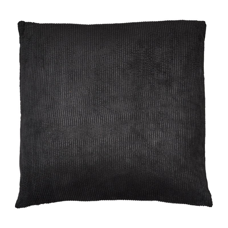 Sierkussen rib - zwart - 45x45 cm
