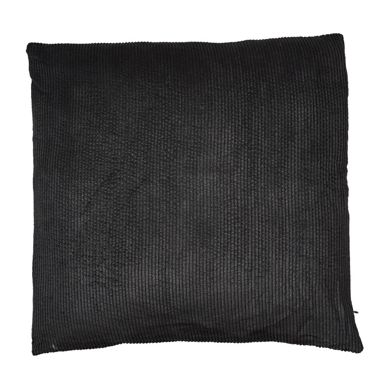 Sierkussen rib - zwart - 45x45 cm