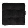 Matraskussen rib - zwart - 45x45x6 cm
