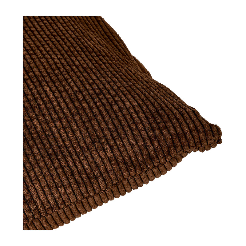 Sierkussen rib - bruin - 40x40 cm