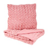 Sierkussen en plaid set - roze