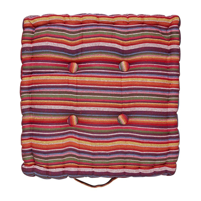 Matraskussen Mexican - rood/oranje - 43x43 cm