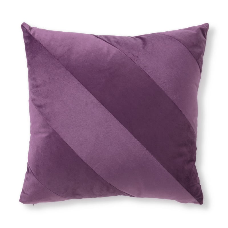 Sierkussen streep - paars - 43x43 cm