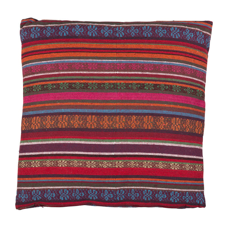 Sierkussen Mexican - rood/paars - 57x57 cm
