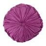 Sierkussen gevlochten rond - roze - ⌀30 cm